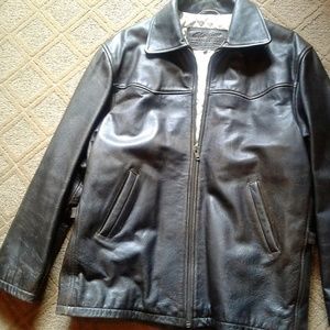 Dark Brown Leather men jacket